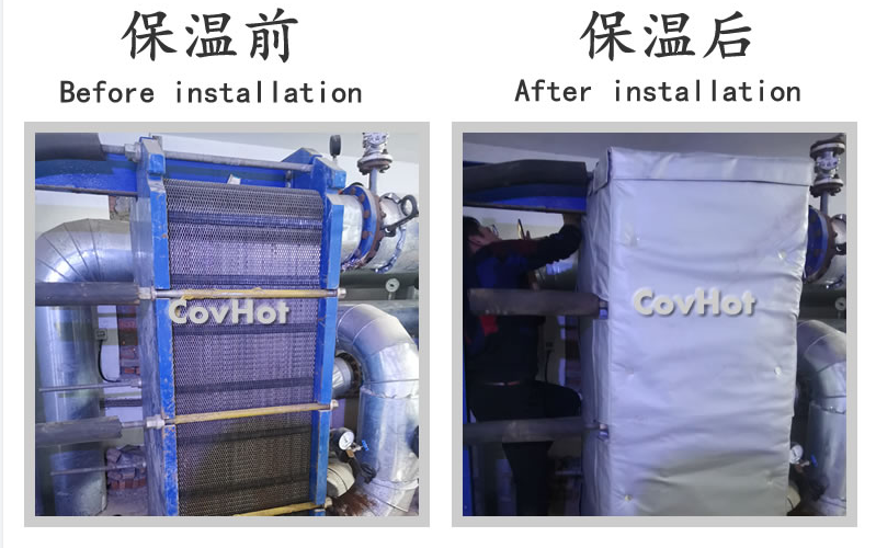 板式<a href=http://www.siweitape.com.cn/e/tags/?tagname=%E6%8D%A2%E7%83%AD%E5%99%A8%E4%BF%9D%E6%B8%A9 target=_blank class=infotextkey>換熱器保溫</a>套,板換保溫罩